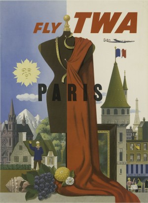 Fly TWA Paris Tourism Poster